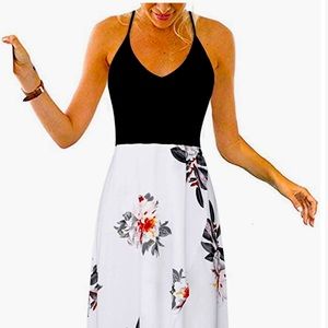 Floral V Neck Summer Maxi Dress